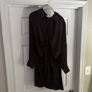 Steve Madden Collared Brown Mini Dress